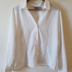 5/15$ Button down white blouse